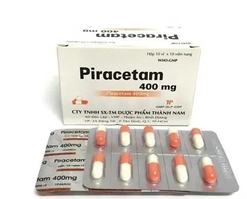 Piracetam 400mg điều trị triệu chứng chóng mặt, suy giảm trí nhớ (Hộp 10 vỉ x 10 viên)
